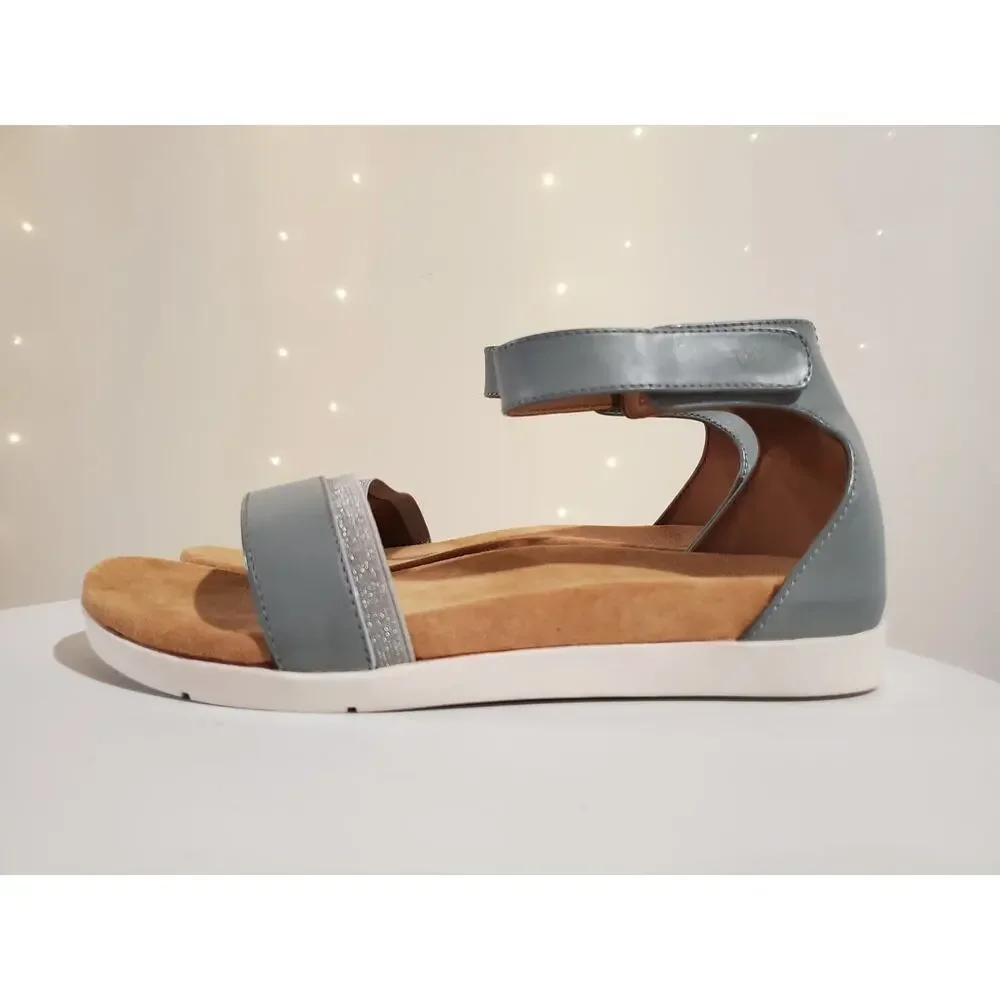 Ankle-Strap Women's Sandals in Light Blue